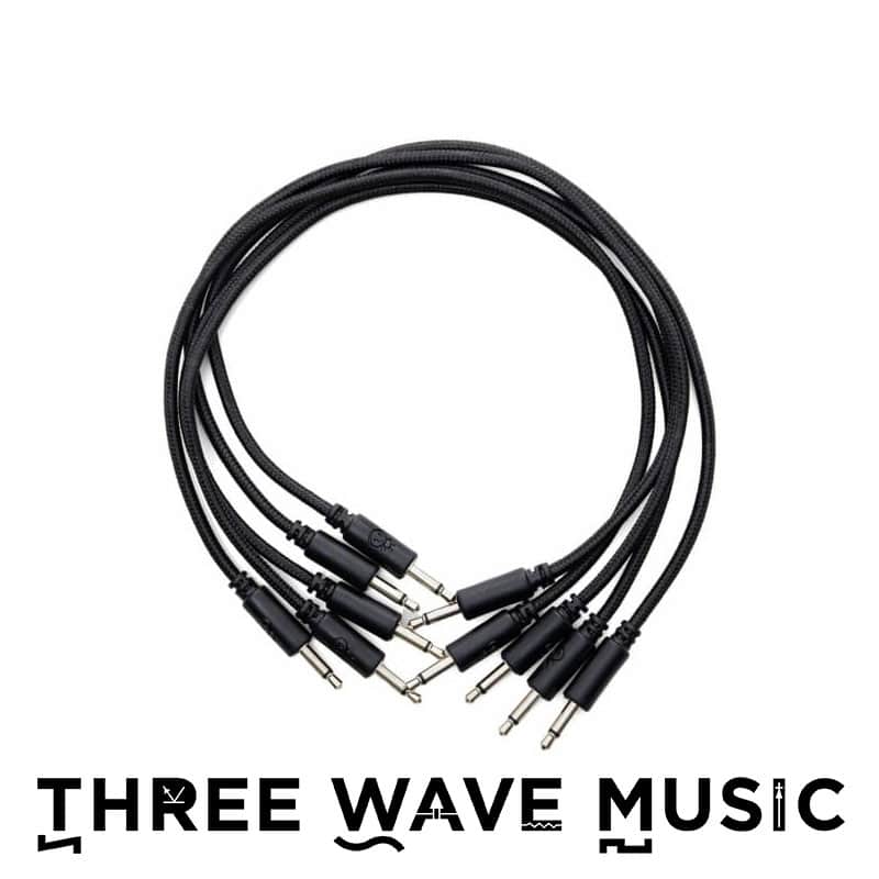 Erica Synths Braided & Soft Eurorack Patch Cables 30 cm (5 pcs) (Black)  [Three Wave Music] image 1