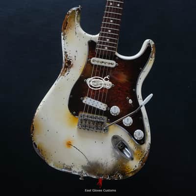 Fender Stratocaster Snowberry White Heavy Aged Relic by East Gloves Customs image 5