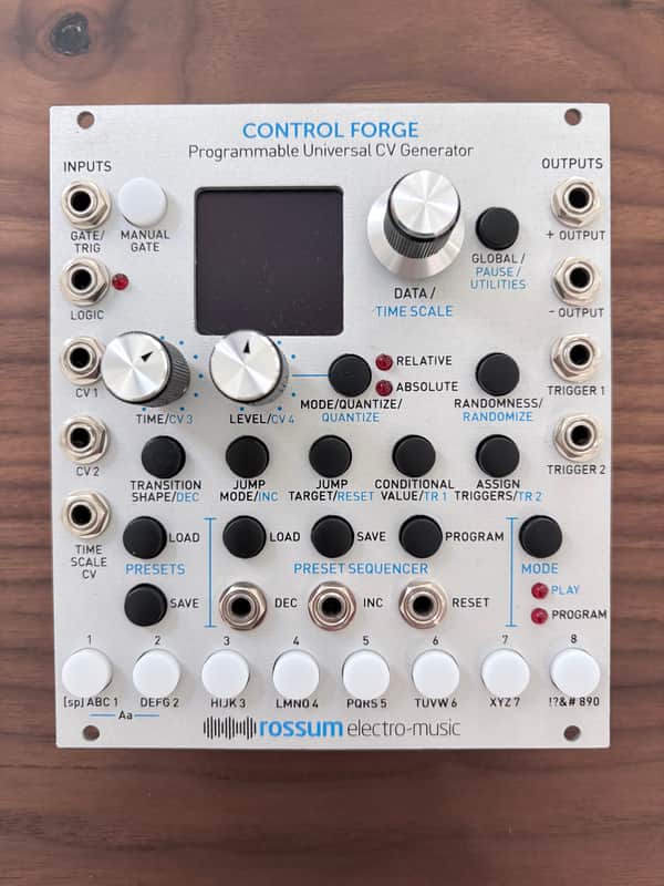Rossum Electro-Music Control Forge Programmable CV Generator Eurorack Module 2016 - 2021 - Silver image 1