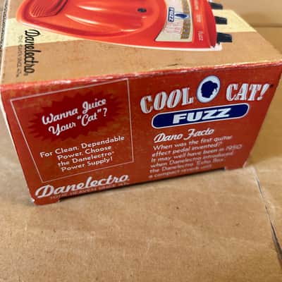 Danelectro Cool Cat Fuzz 2010s - Orange Very Good Condition 1st Version 1V True Bypass NOS Mint in box with all papers image 16