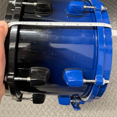 DDRUM 10” x 7” Dominion Maple Tom Blue Black fade drum Die Cast image 13