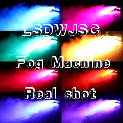 Fog Machine Halloween Outdoor Indoor With Lights 500W,3 Led 470000 Gradient Color,Mini Smoke Machine Spraying Large Fog For Halloween,Party,Wedding,That Can Be Used Indoors And Outdoors'S Fog Machine image 2