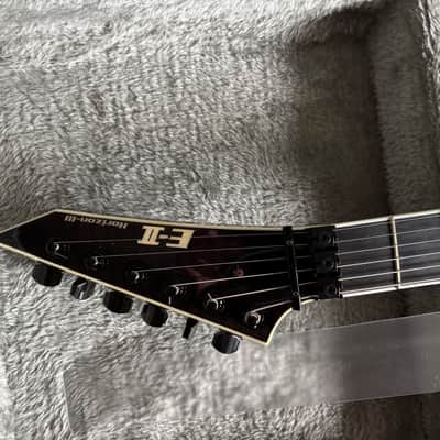 2014 ESP E-II Horizon-III FR EMG STBLKSB - LIKE NEW - EMG’s Floyd Rose Flame Top Neck-Thru VIDEO! image 11
