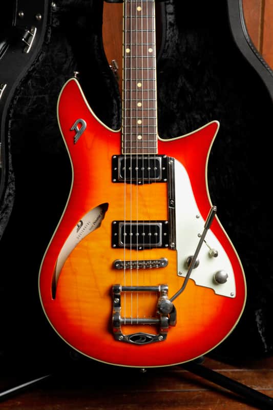 Duesenberg Double Cat Semi-Hollow Fire Burst Electric Guitar Pre-Owned image 1