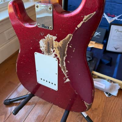 2026 Fender Custom Shop ‘57 Stratocaster SR25 Heavy Relic - Red Sparkle image 11