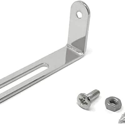 Jiayouy 1 Set 1Ply Electric Guitar Pickguard Scratch Plate Backplate Switch Covers with Silver Bracket for Gibson Les Paul Style Guitar Replacement Black image 4