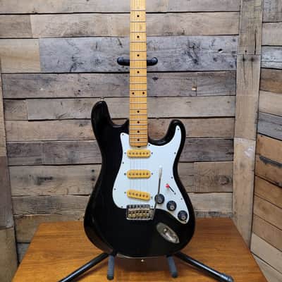 Vintage MIJ Matsumoku Made Big Headstock Maple-Neck Strat Style Guitar w/ brass saddles image 1