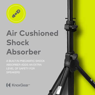 Knox Gear Air Cushion Tripod Speaker Stand - Adjustable Up to 6 Feet, Heavy Duty Universal Support - Standard 35mm Mount Holder for Studio, DJ Events, Music Performance - Easy to Setup image 6