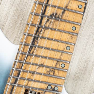 Mint Legator G8FOD Ghost Overdrive Headless Multi-Scale 8-String Guitar, Pale Moon Ebony, Arctic Blu image 11