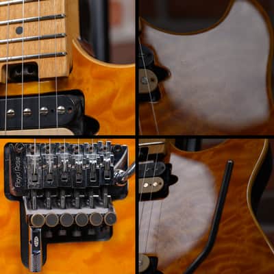 Peavey EVH Wolfgang Special Quilted Maple Top Amber 1999 w/OHSC image 13