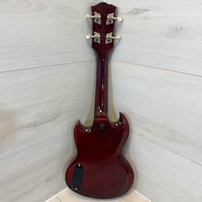 Aileen Music EU240 SG-Style Solid Body Electric Soprano Ukulele Cherry Red image 7