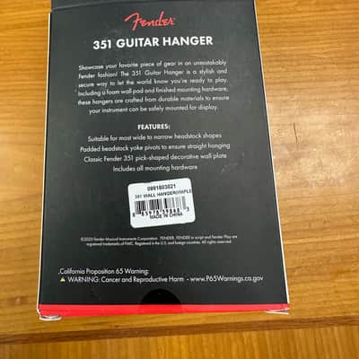 Fender 351 Guitar Wall Hanger 2020s - Maple image 2