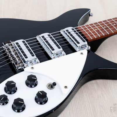 1994 Rickenbacker 350V63 Liverpool Jetglo, Full Scale w/ Hot Toaster Top Pickups, Case image 6
