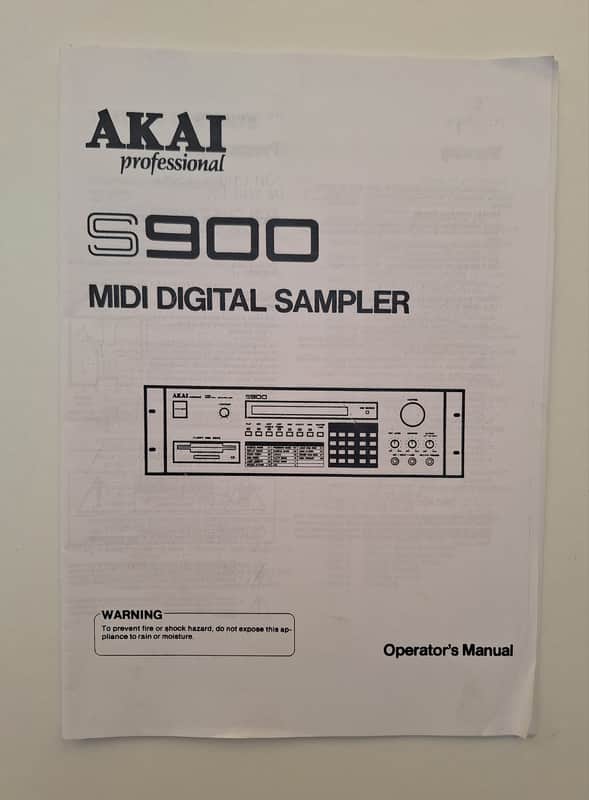 Akai S900 + ASK 90 Operator's Manual + Service Manual image 1