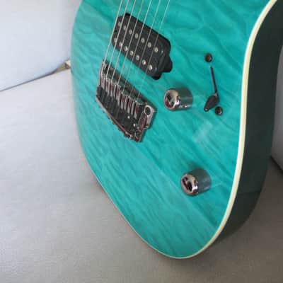 Ibanez RG752MQFXS 2016 - Transparent Aqua Blue image 5