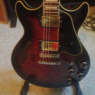 Ibanez AM93-TRS-12-01 2010s - Transparent Red image 3