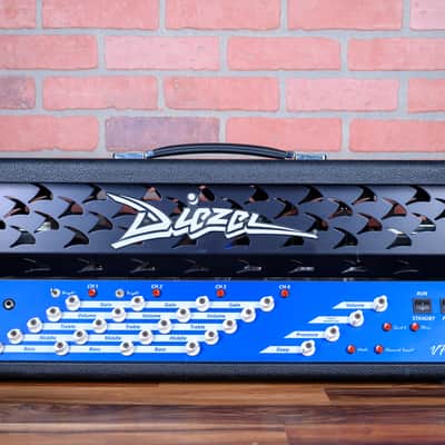 Diezel VH4 4-Channel 100-Watt Guitar Head 2011 Blue Panel Black Tolex Blueface Reissue - Adam Jones image 3