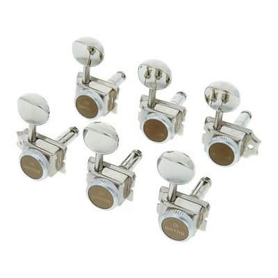 Gotoh TK-0779-001 Vintage Tuning Keys, 6-in-Line 2010s - Nickel image 1
