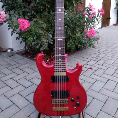 Alembic Spoiler 6-String Bass 1989 rot image 1