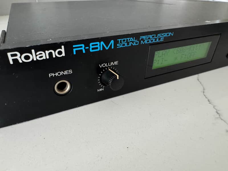 Roland R-8M Total Percussion Sound Module - Electronic Card - 1980s - Black image 1