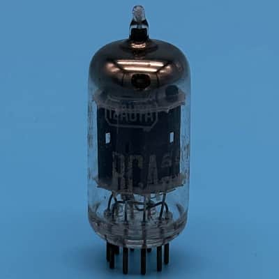 1960s RCA 12AU7A ECC82 Vintage Long Gray Plate D Getter Preamp Tube! T307 image 1