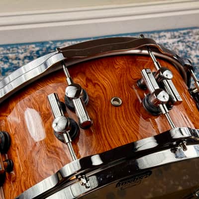 (CUSTOM-ORDERED) 14 x 6.5 Sonor SQ2 Mountain Burl Snare Drum (EARLY MODEL) image 17