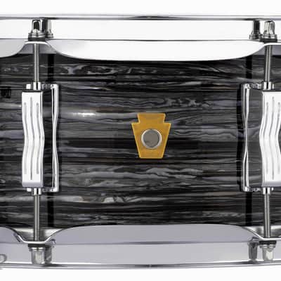 Ludwig Jazzfest LS908 Legacy Mahogany 5.5x14" 8-Lug Snare Drum - Vintage Black Oyster image 1