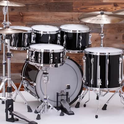 YAMAHA RECORDING CUSTOM 5 PIECE DRUM KIT, REAL BLACK LACQUER image 11