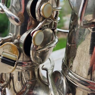 C.G. Conn Ltd. New Wonder Series II / Chu Berry Nickel Plated (L) Alto Saxophone 1926-27 Elkhart USA image 12