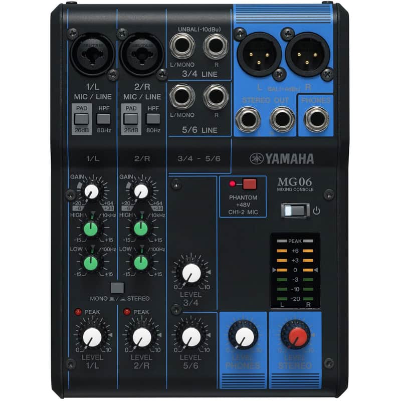 Yamaha MG06 6-Input Stereo Mixer image 1
