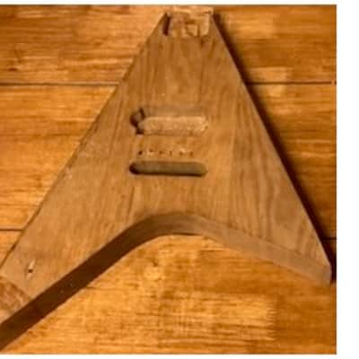 Flying V Charvel Gibson Fender Type Shape Natural Ash Wood Finish Electric Guitar Solid Body, Made in USA Bentley, Year 1980 image 1