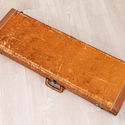 1956 Fender Stratocaster Vintage Guitar One-Piece Ash, Blonde w/ V Neck & Tweed Case image 25