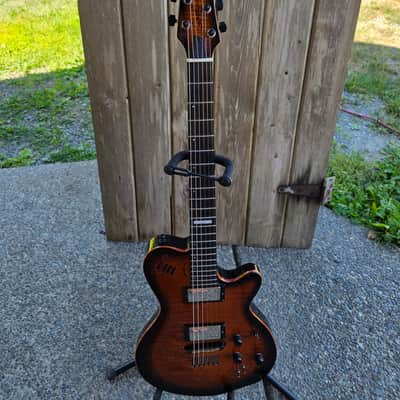Godin LGXT Electric Guitar - Cognac Burst AA Flame image 1