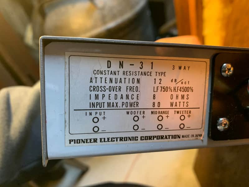 Pioneer DN-31 Audiophile Dividing Network / Crossovers (pair) 1974