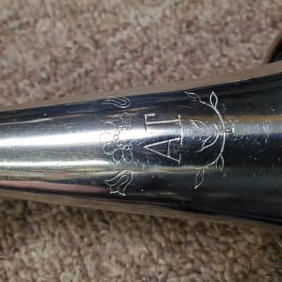 AT Metal Clarinet in Bb new leather pads 1930's ? 1940's - Nickel chrome VIDEO image 9