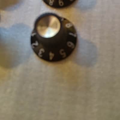 6-Fender Amplifier Knobs  2022 Black /Chrome Fits Fender Amp. image 3