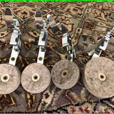 Sonor Germany HiLite Drum Chrome Clip-On Mute / Muffler / Damper ORIGINAL SET OF FOUR image 2