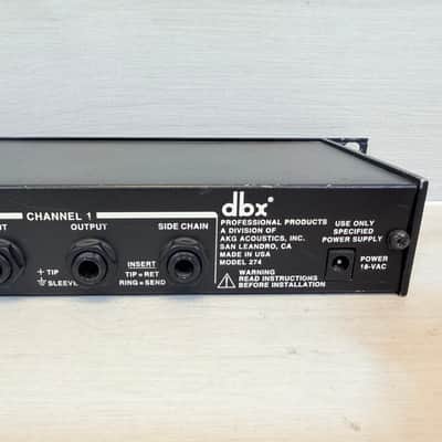 dbx 274 Project 1 Quad Expander Gate 4-Channel Rackmount Dynamics Processor 1990's image 10