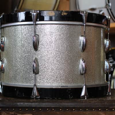 1960's Slingerland Jobbing outfit in Sparkling Silver Pearl 12x20 14x14 8x12 image 11
