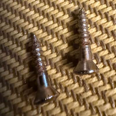 1954 Fender Stratocaster Jack Plate Cup Mounting Screws Real 1950's Vintage Hard To Find Natural Aging Play Wear 1955 1956 1957 1958 1959 Off Well Played 1954 Ash Body Great For Restoration Johnson Virginia Hendrix SRV Clapton Bonamassa Free Shipping