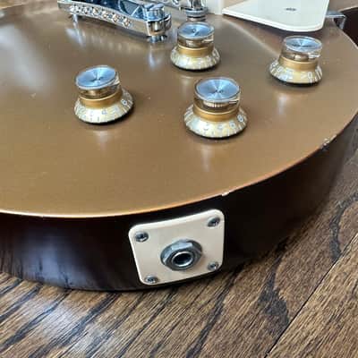 2012 Gibson Les Paul Studio ‘50s Tribute with Humbuckers - Satin Gold Top Dark Back w/ OHSC image 16