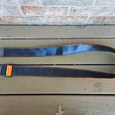 Vintage Circa 1981 Fender Guitar Strap in Rare Orange, Green Pattern! image 5