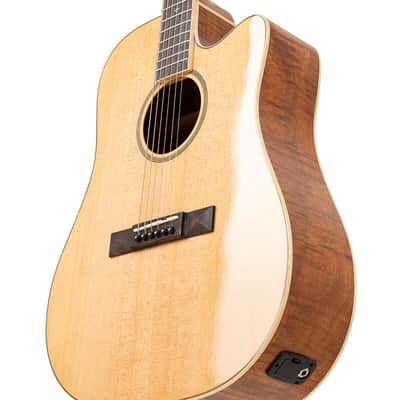 Stagg SA45 Series Dreadnought Cutaway Acoustic-Electric Spruce Top Flamed Mahogany – SA45-DCE-FM image 7