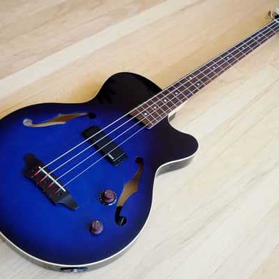 Yamaha BEX4 Hollowbody Acoustic Electric Bass Guitar w/ Piezo Pickup & Hardshell Coffin Case image 8