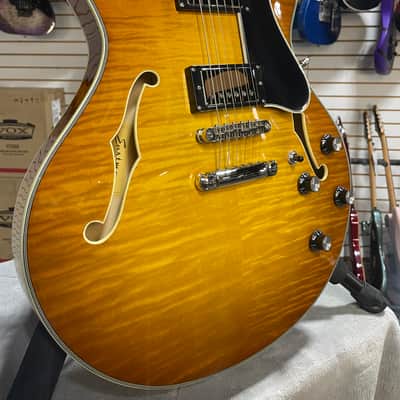 Eastman T486 Thinline Semi-hollowbody Electric Guitar - Goldburst w/OHSC & PLEK*D #920 image 1