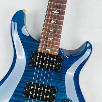 PRS Custom 24 10-Top Birds Brazilian Rosewood Gold Hardware 1990 - Royal Blue image 7