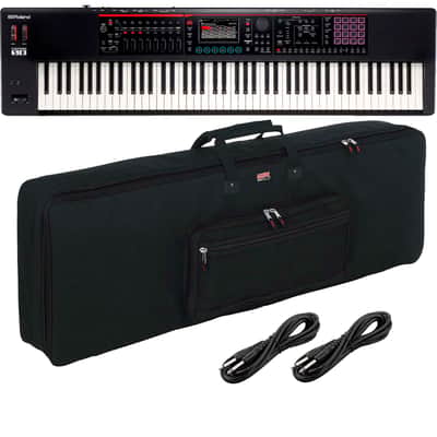 Roland FANTOM-08 Keyboard, Gator GKB-88 Bag, (2) 1/4 Cable Bundle