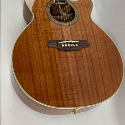Takamine EF508KC NEX Koa Acoustic-Electric Guitar Gloss Natural + Hard Case B-Stock image 6