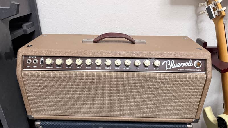 Bluetron Blueverb Hand Wired Tube Guitar Head 00’s - Brown Bild 1