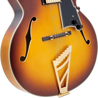 D'Angelico Excel EXL-1 Hollowbody Electric Guitar - Dark Ice Tea Burst image 3
